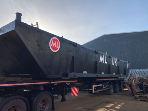 pontoon crane barge road transportable