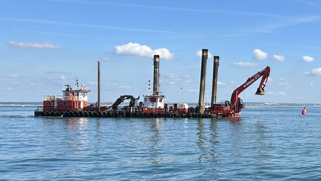 Dredger arrival