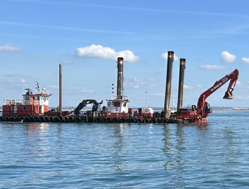 Dredger arrival
